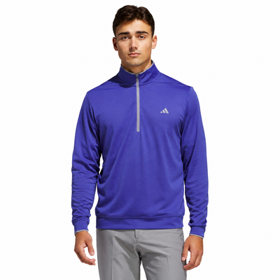 adidas Core Lightweight 1/4 Zip Golf Sweater - Dual Indigo - thumbnail image 2