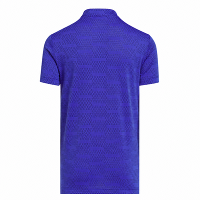 adidas Jacquard Junior Golf Polo Shirt - Dual Indigo - thumbnail image 2