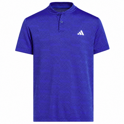adidas Jacquard Junior Golf Polo Shirt - Dual Indigo