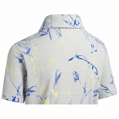 adidas CLIMACOOL Script Print Junior Golf Polo Shirt - Frozen Lemon - thumbnail image 5