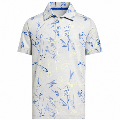 adidas CLIMACOOL Script Print Junior Golf Polo Shirt - Frozen Lemon