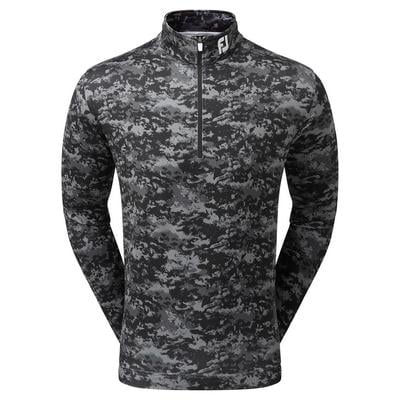 Footjoy Cloud Camo Print Midlayer Golf Sweater - Black