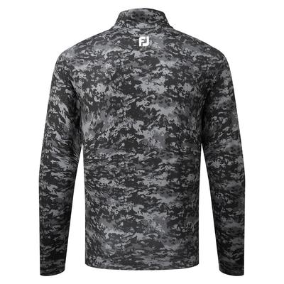 Footjoy Cloud Camo Print Midlayer Golf Sweater - Black - thumbnail image 2