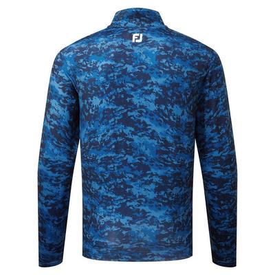 FootJoy Cloud Camo Print Midlayer Golf Sweater - Navy - thumbnail image 2