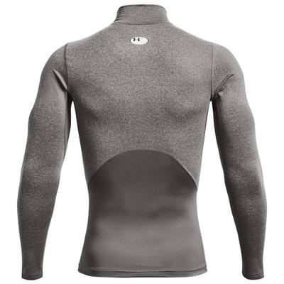 Under Armour ColdGear Compression Golf Mock Baselayer - Grey - thumbnail image 2