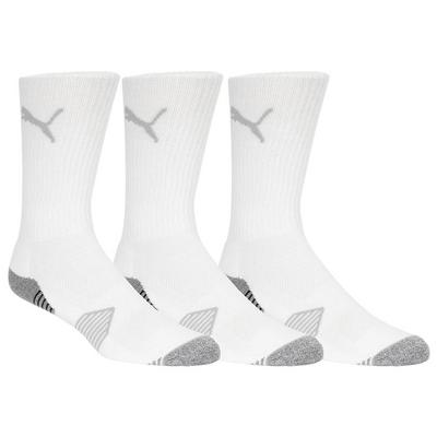 Puma Essential Crew Golf Socks - 3 Pair Pack - White - thumbnail image 2