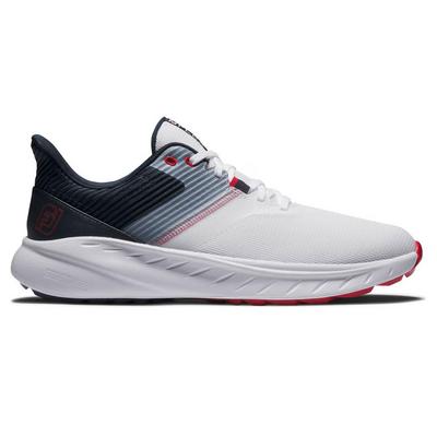 FootJoy Flex Golf Shoes - White/Navy/Red - thumbnail image 1