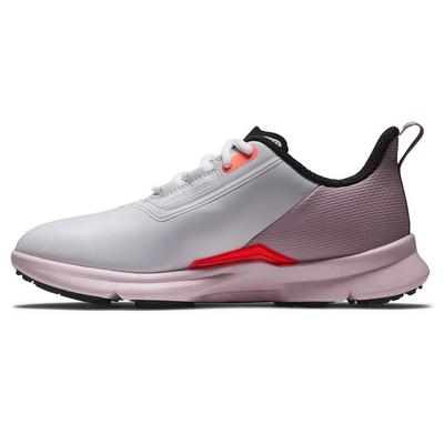 FootJoy Fuel Ladies Golf Shoes - White/Pink/Coral - thumbnail image 2