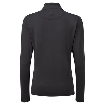 FootJoy Ladies Full-Zip Midlayer Golf Sweater - Black - thumbnail image 2