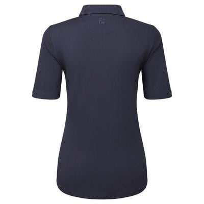 FootJoy Ladies Half-Sleeve Solid Pique Polo - Navy - thumbnail image 2