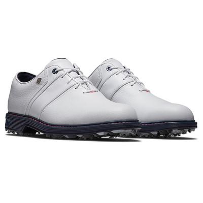 FootJoy Premiere Series Packard Golf Shoes - White/Pink/Navy - thumbnail image 4