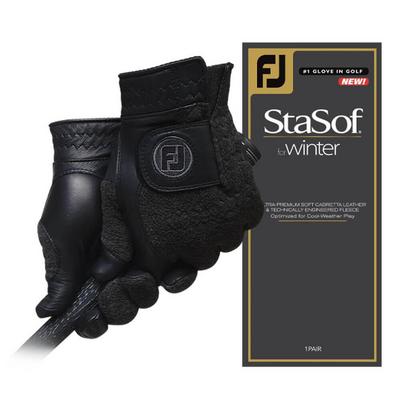 FootJoy StaSof Winter Golf Gloves Pair - Black