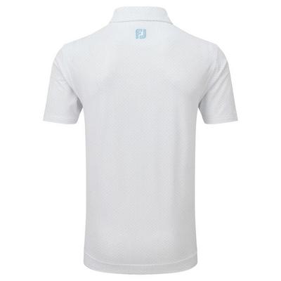 FootJoy Stretch Lisle Dot Print Golf Polo - White - thumbnail image 2