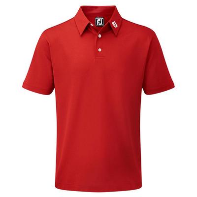 FootJoy Stretch Pique Solid Shirt - Athletic Red - thumbnail image 1