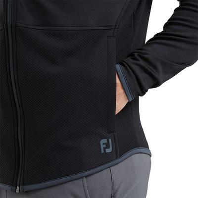 FootJoy ThermoSeries Full-Zip Golf Hoodie - Black - thumbnail image 5