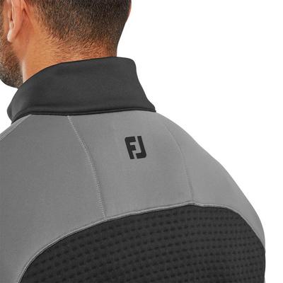 FootJoy ThermoSeries Jacquard Golf Midlayer - Black/Charcoal - thumbnail image 5
