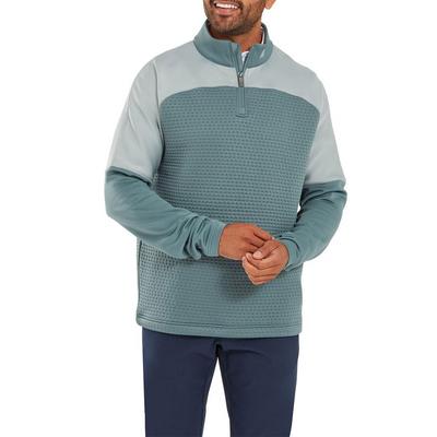 FootJoy ThermoSeries Jacquard Golf Midlayer - Grey/Green - thumbnail image 3