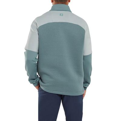 FootJoy ThermoSeries Jacquard Golf Midlayer - Grey/Green - thumbnail image 4