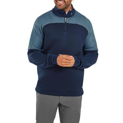 FootJoy ThermoSeries Jacquard Golf Midlayer - Navy/Slate - thumbnail image 3