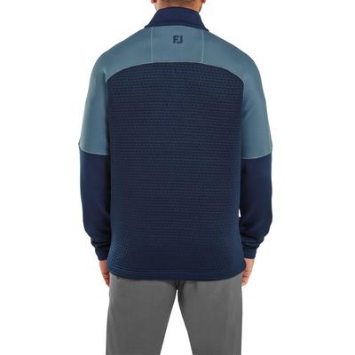 FootJoy ThermoSeries Jacquard Golf Midlayer - Navy/Slate - thumbnail image 4