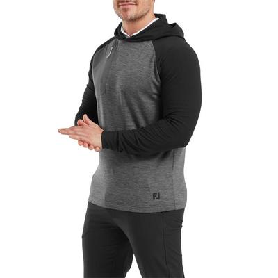 FootJoy ThermoSeries Pullover Golf Hoodie - Charcoal/Black - thumbnail image 3