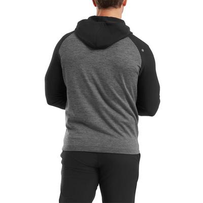FootJoy ThermoSeries Pullover Golf Hoodie - Charcoal/Black - thumbnail image 4