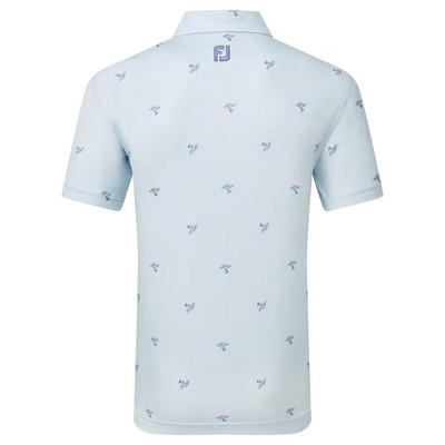 FootJoy Thistle Print Lisle Golf Polo - Mist - thumbnail image 2