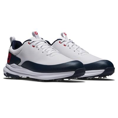 FootJoy Tour Rival Golf Shoes - White/Navy/Red - thumbnail image 4