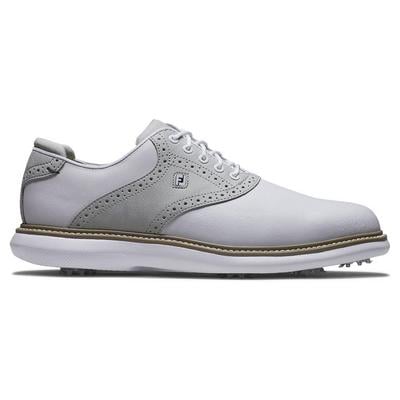 FootJoy Traditions Golf Shoe - White/White/Grey - thumbnail image 1