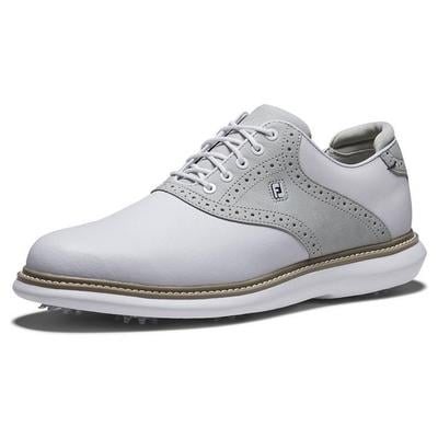 FootJoy Traditions Golf Shoe - White/White/Grey - thumbnail image 7