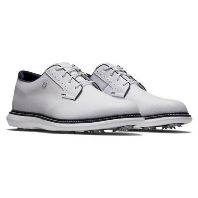 FootJoy Traditions Golf Shoe - White/White/Navy - thumbnail image 4