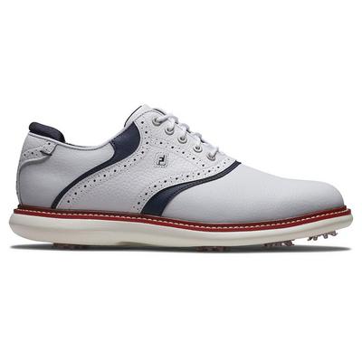 FootJoy Traditions Limited Edition Golf Shoe - White/Navy/Red - thumbnail image 1