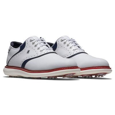 FootJoy Traditions Limited Edition Golf Shoe - White/Navy/Red - thumbnail image 4