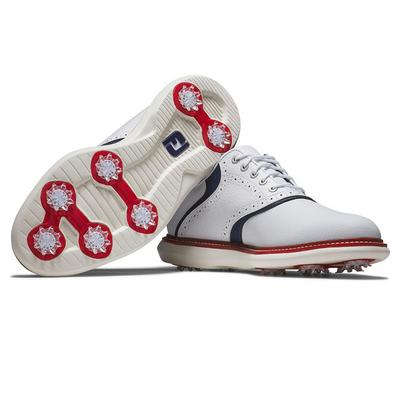 FootJoy Traditions Limited Edition Golf Shoe - White/Navy/Red - thumbnail image 5