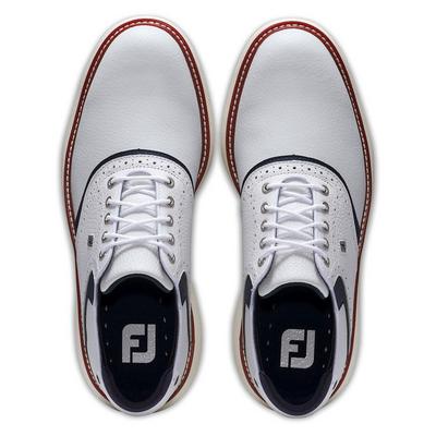 FootJoy Traditions Limited Edition Golf Shoe - White/Navy/Red - thumbnail image 6