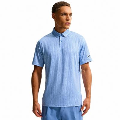 Nike Dri-Fit Velocity Floral PrintGolf Polo Shirt - White/Work Blue/Black