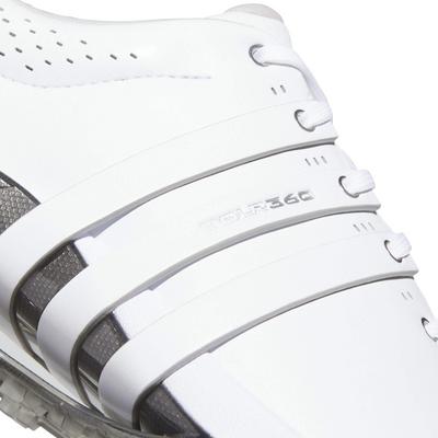 adidas Tour360 Spikeless Golf Shoes - White/White/Silver - thumbnail image 7