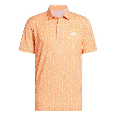 adidas Ultimate365 Mesh Print Climacool Golf Polo Shirt - Dusky Orange