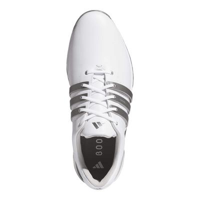 adidas Tour360 Boost Golf Shoes - White/Iron Metallic/Silver - thumbnail image 5