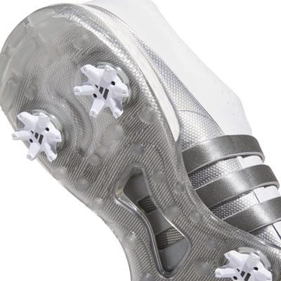 adidas Tour360 Boost Golf Shoes - White/Iron Metallic/Silver - thumbnail image 8