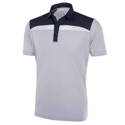 Galvin Green Mapping VENTIL8 Plus Golf Polo Shirt - Cool Grey/Navy - thumbnail image 1