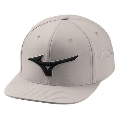 Mizuno Tour Flat Snapback Golf Cap - Grey