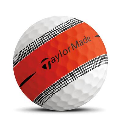 TaylorMade Tour Response Stripe Golf Balls - White/Orange (4 FOR 3) - thumbnail image 3