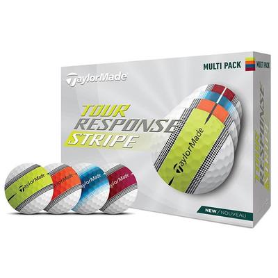 TaylorMade Tour Response Stripe Golf Balls - White/Multi (4 FOR 3) - thumbnail image 2