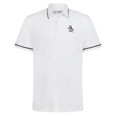 Original Penguin Heritage Piped Golf Polo - Bright White