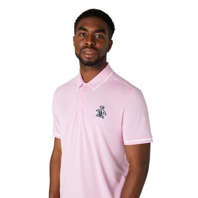 Original Penguin Heritage Piped Golf Polo - Gelato Pink - thumbnail image 3