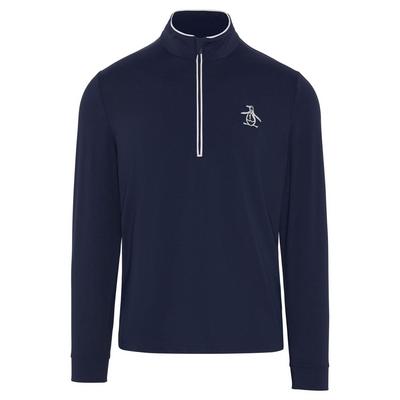 Original Penguin Performance Earl 1/4 Zip Golf Sweater - Black Iris - thumbnail image 1