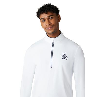 Original Penguin Performance Earl 1/4 Zip Golf Sweater - Bright White - thumbnail image 3