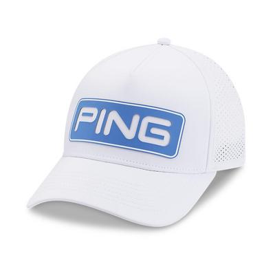 Ping Tour Delta Golf Cap - White/Fresh Water