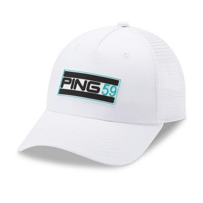 Ping 59 Trucker Golf Cap - White